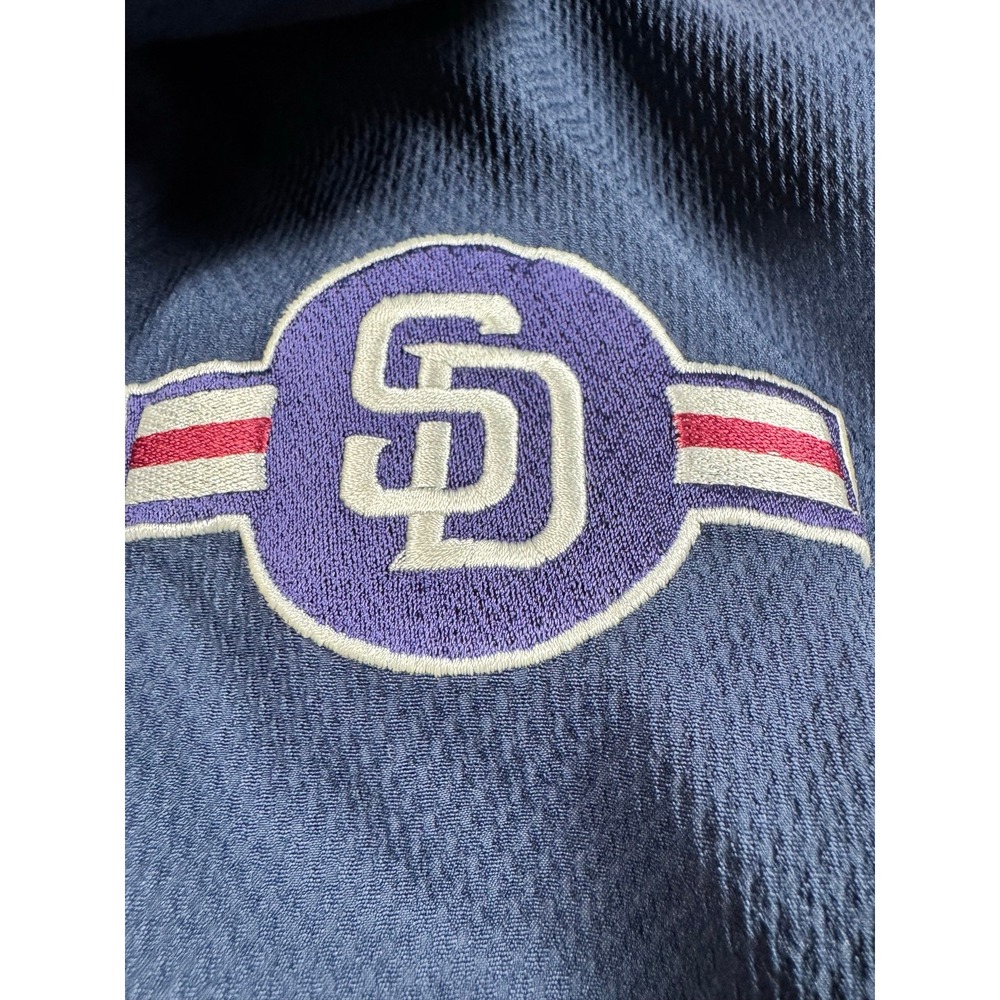 Nike San Diego Padres MLB Authentic Dri-FIT Full Zip Windbreaker Jacket Navy S - Picture 4 of 9